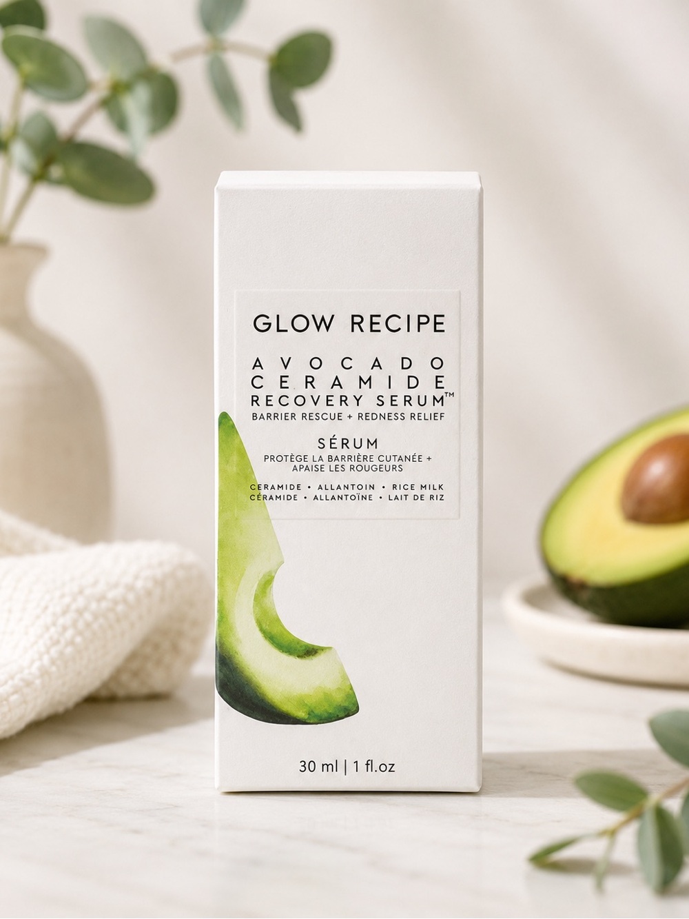 Glow Recipe Avocado Ceramide Recovery Serum — White & Green